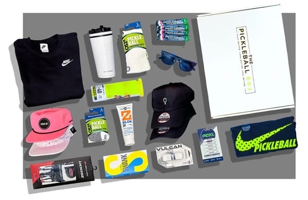 The Pickleball Box features over $200 of pickleball equipment.
