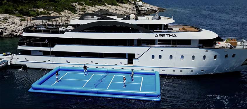 A Floating Pickleball Court You Need to See to Believe