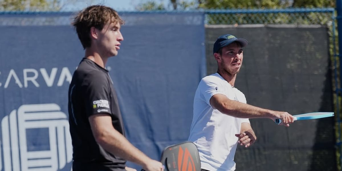 Dyland Frazier and JW Johnson Playing at a PPA Tournament