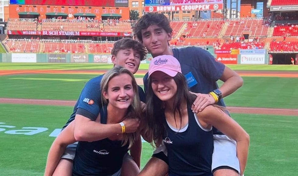 The St. Louis Shock Rock Busch Stadium as Anna Bright Tosses First Pitch