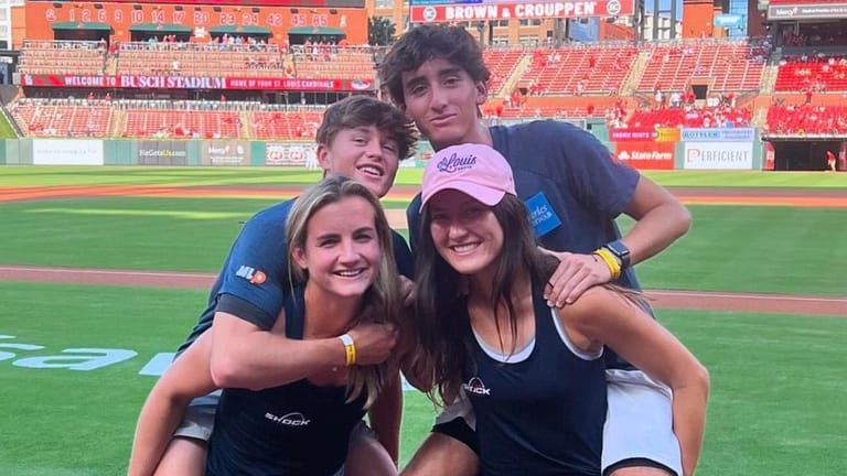 The St. Louis Shock Rock Busch Stadium as Anna Bright Tosses First Pitch